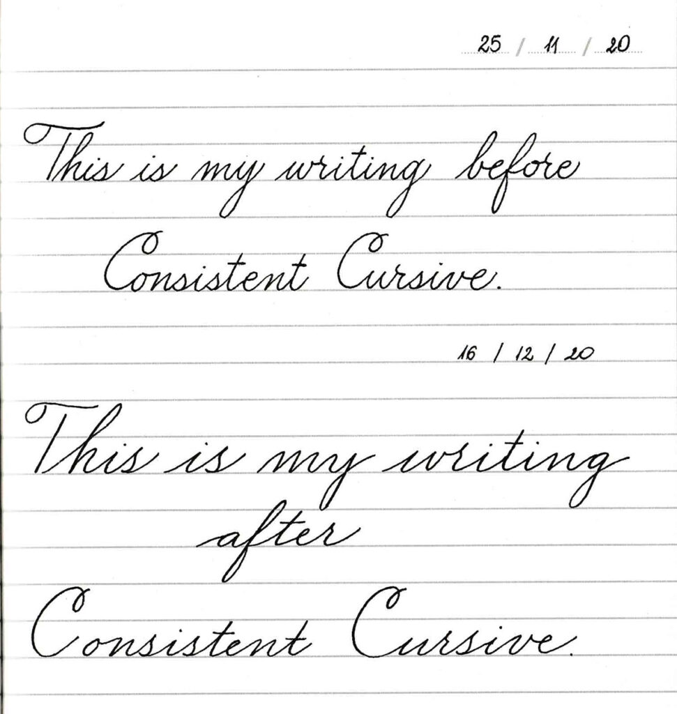 Learn to write Cursive - Consistent Cursive
